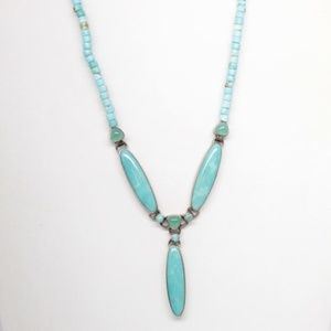 Acleoni Sterling Silver Turquoise Necklace